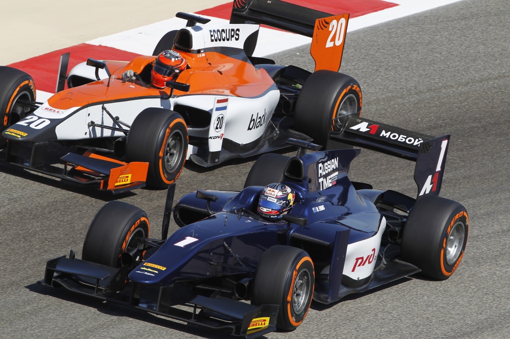 Bild: GP2, 2014, Bahrain, Evans, deJong