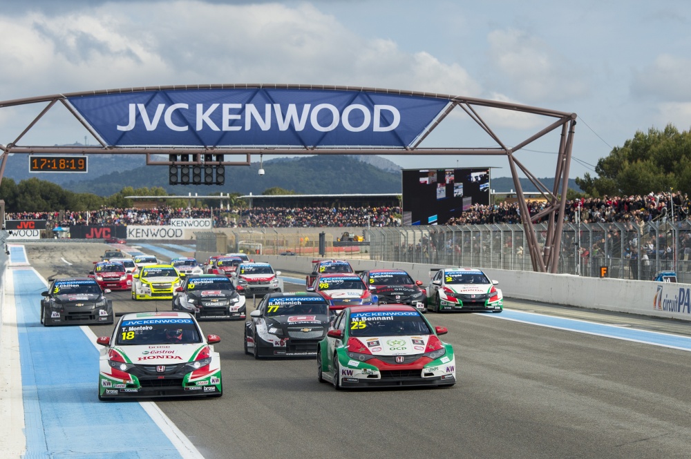 Bild: WTCC, 2014, LeCastellet, Start, Monteiro