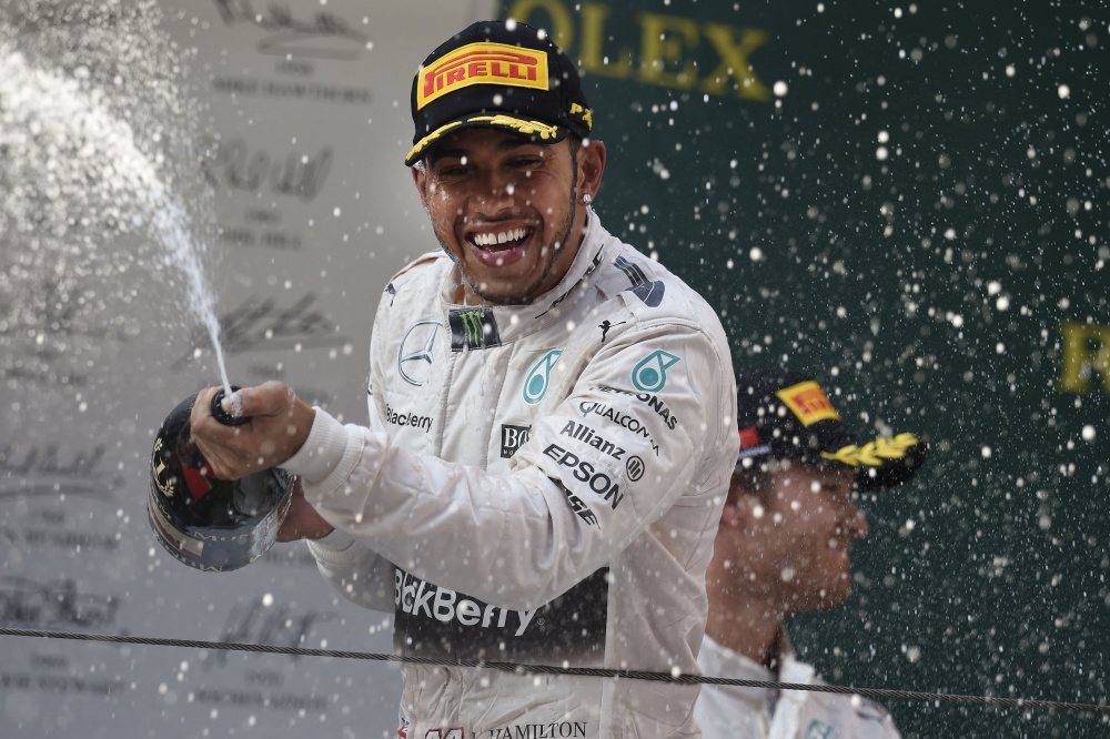 Bild: Formel 1, 2015, China, Hamilton, Podium