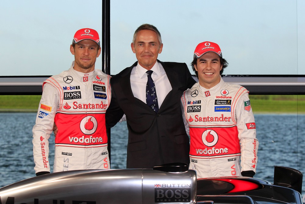 Bild: McLaren, Whitmarsh, Button, Perez