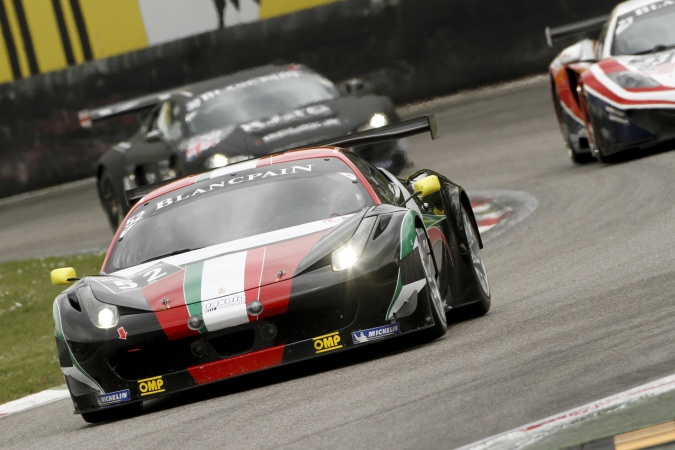 Bild: Niek HommersonLouis MachielsAndrea Bertolini - AF Corse - Ferrari 458 Italia GT3