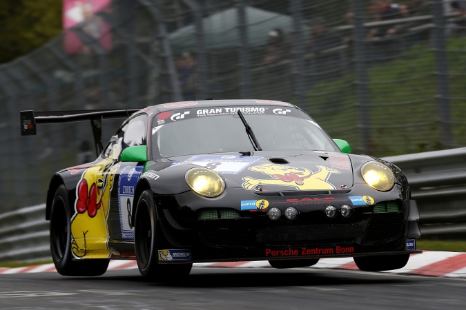 Bild: Richard WestbrookEmmanuel CollardMike StursbergHans-Guido Riegel - Haribo Racing Team - Porsche 911 GT3 R (997)