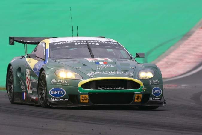 Bild: Gregor FiskenSteve ZacchiaRoland BervilleFernando Rees - Larbre Compétition - Aston Martin DBR9