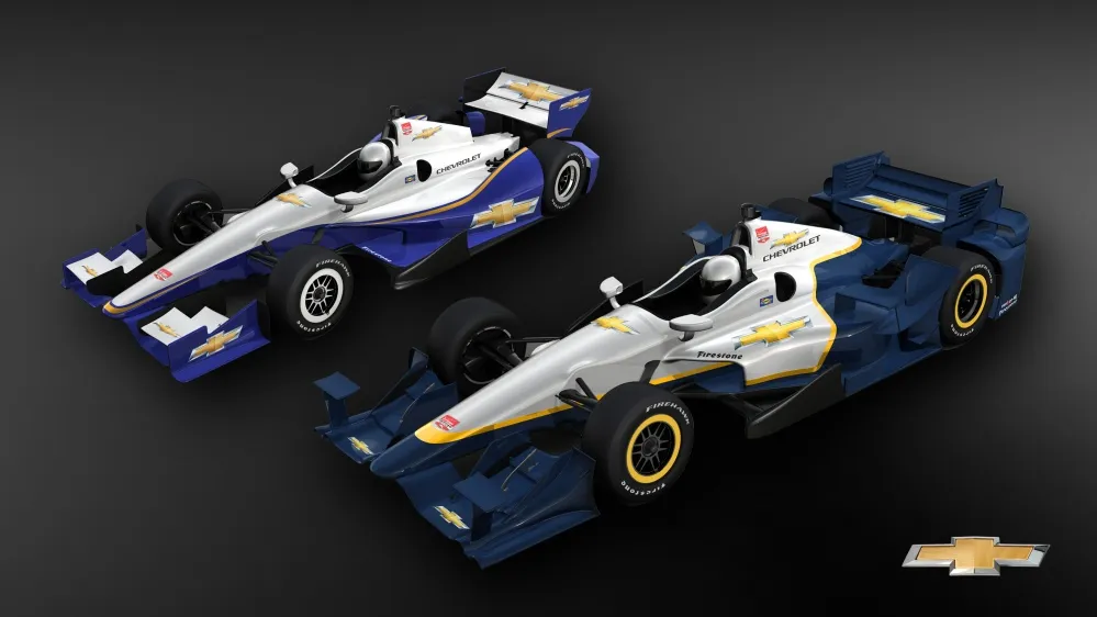 Vorne das neue Chevrolet Aerokit, hinten der gewohnte Dallara DW12