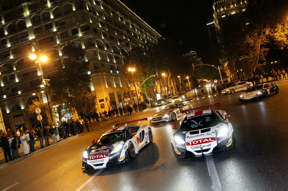 Demofahrten in Baku