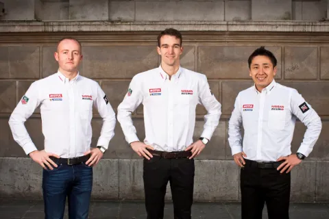 Drei Nissan Fahrer: Olivier Pla, Harry Tincknell und Tsugio Matsuda