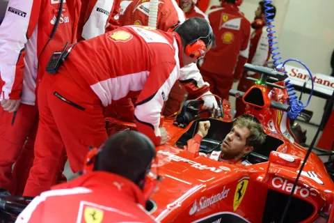 Sebastian Vettel bereitet sich auf seinen ersten GP für Ferrari vor