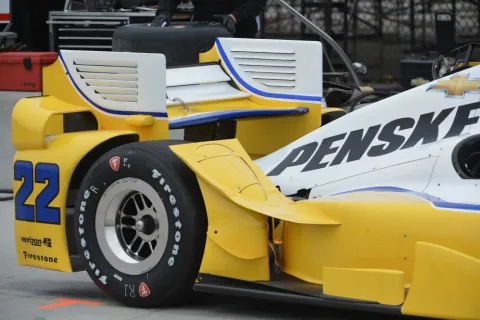 Hinterteil von Simon Pagenaud's Penske Dallara-Chevrolet