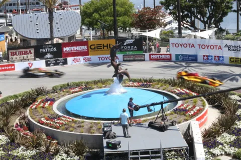 Der berühmte Springbrunnen von Long Beach