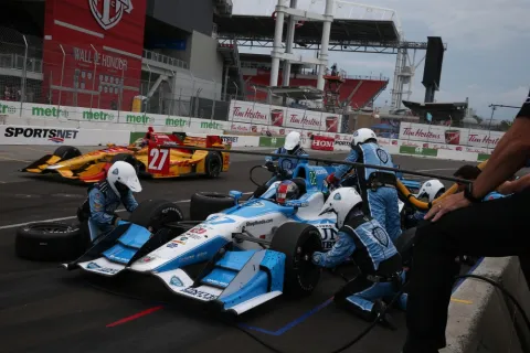 Marco Andretti beim Boxenstopp: Endlich ein Erfolgserlebnis mit Platz 4