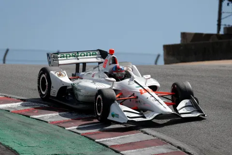 Der spätere Sieger Colton Herta in der Corkscrew