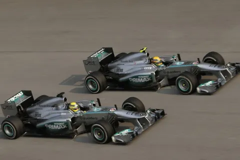 Mercedes GP fuhr zum ersten Mal mit beiden Autos unter die besten 4