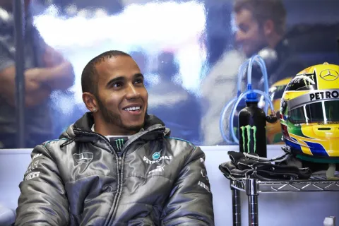 Grund zur Freude bei Lewis Hamilton durch Platz 3