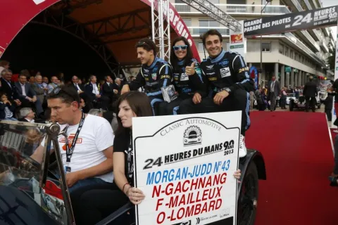 Fahrerparade: Morgan Nr. 71 - Gachnang, Mailleux und Lombard
