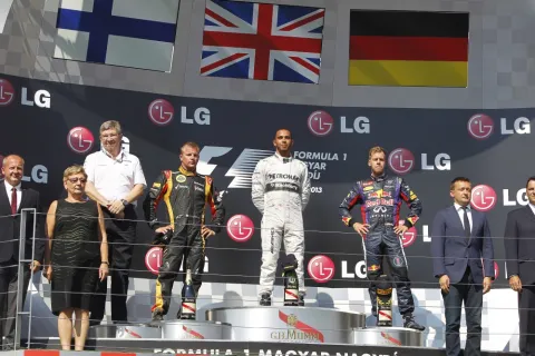 Das Podium des Ungarn GP 2013