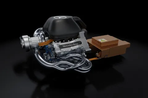 Das Herzstück: Der neue Turbomotor von Mercedes