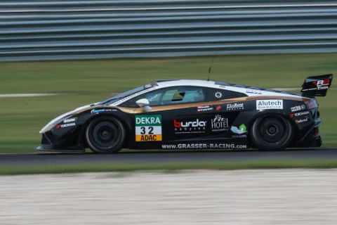#32 Tomas Pivoda – Grasser Racing Team – Lamborghini Gallardo FL2 – ADAC GT Masters 2014