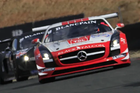 #18 Dominik Baumann – Team Black Falcon – Mercedes SLS AMG GT3 – Blancpain Langstrecken Serie 2012